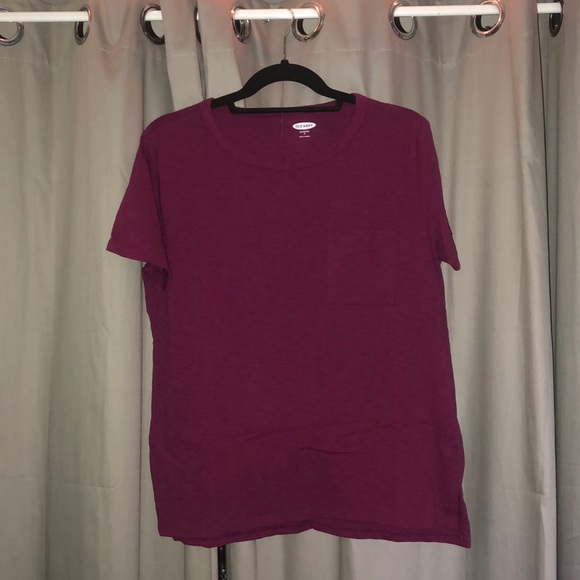 Berry colored pocket tee - Picture 2 of 4